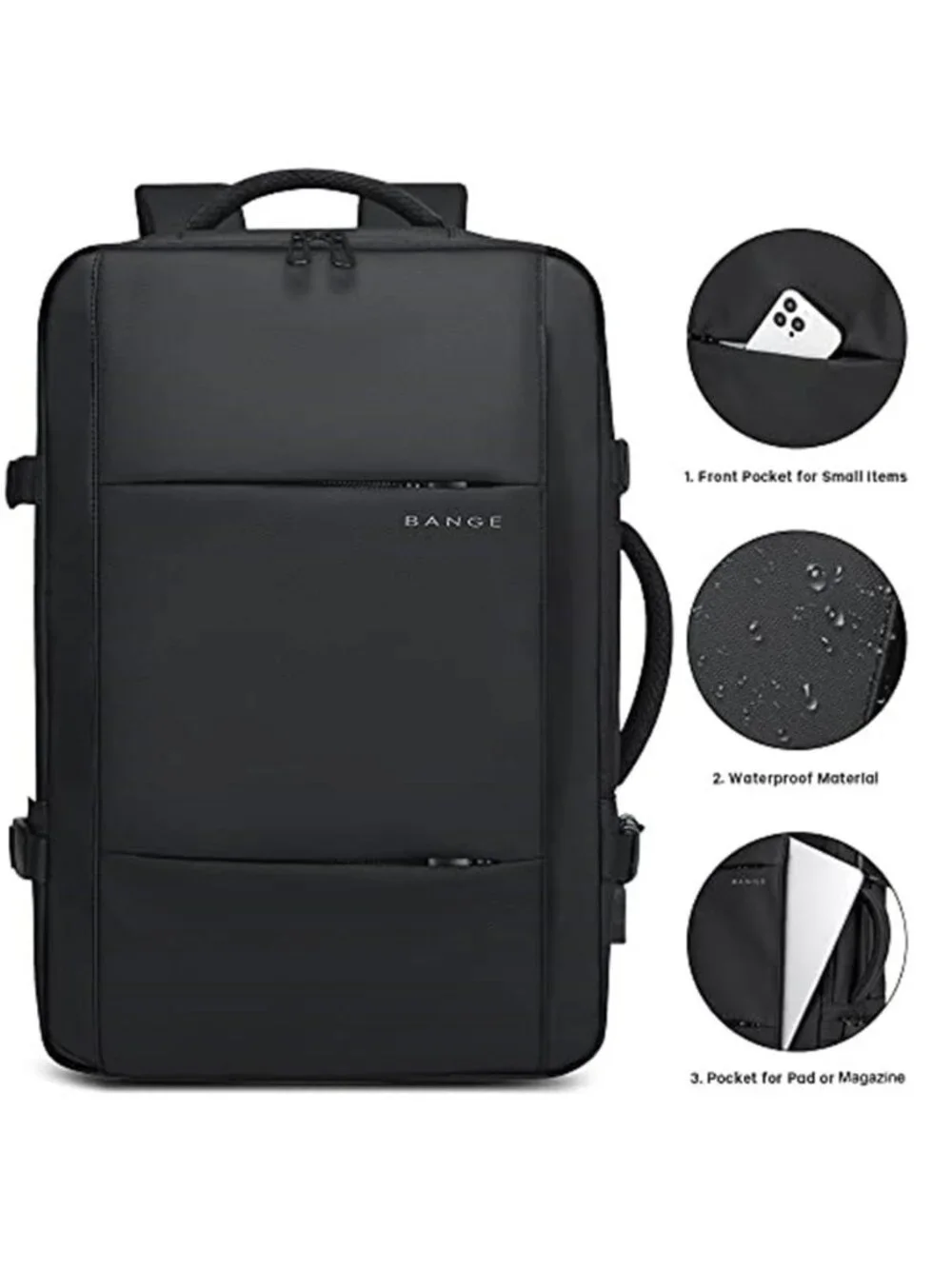 Travel Backpack Carry On 17 Inch Laptop Bag Waterproof USB Charging Anti Theft